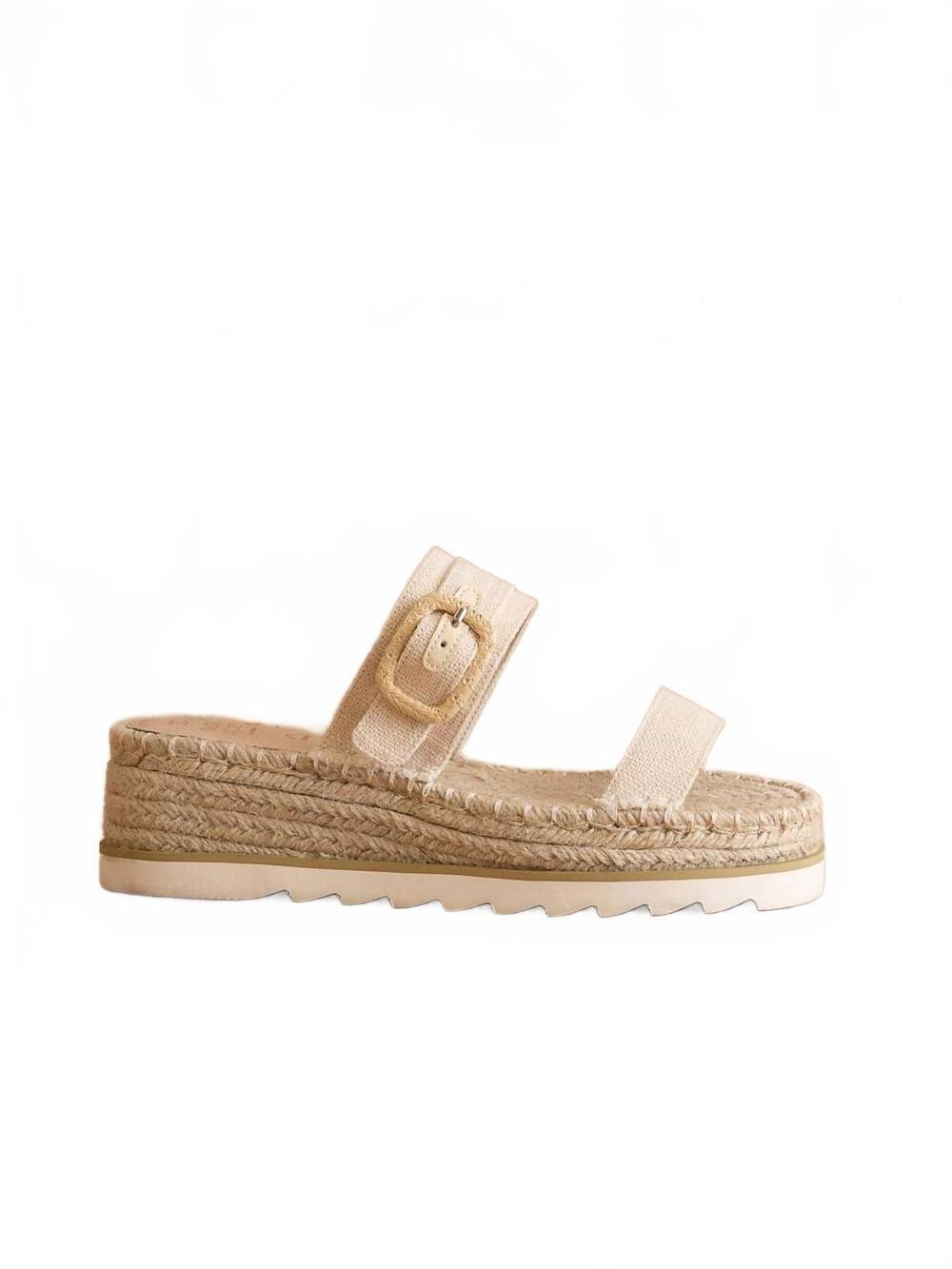 NEW OASIS SOCIETY women's sandbar platform sandal in beige